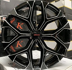 24 inch Black Milled Snowflakes $1399.99 plus tax